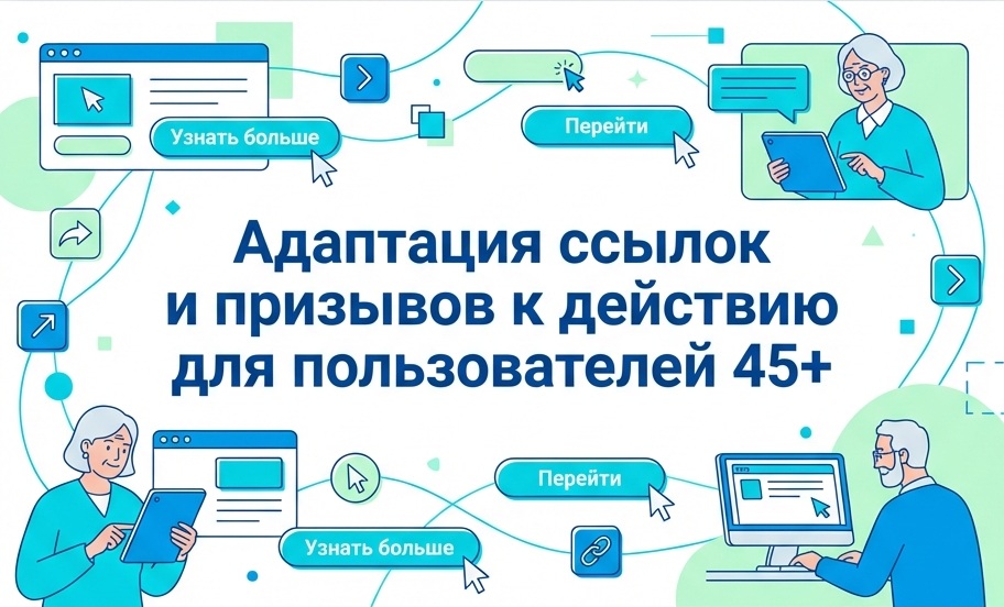 Адаптация ссылок и призывов к действию для пользователей 45+